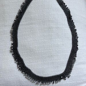 J.Crew silver and crystal rhinestone necklace; approximately 31" in length; EUC